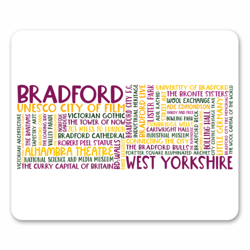 Bradford Mug Design - mouse mat by All About Words Designs
