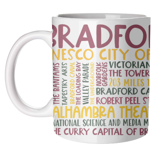 Bradford Mug Design - unique mug by All About Words Designs