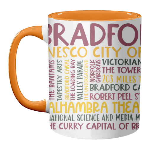 Bradford Mug Design - unique mug by All About Words Designs