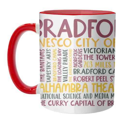Bradford Mug Design - unique mug by All About Words Designs