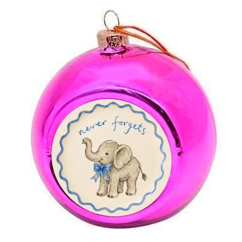 Never Forgets - colourful christmas bauble by Ms Doodle