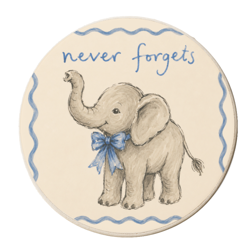 Never Forgets - personalised beer coaster by Ms Doodle