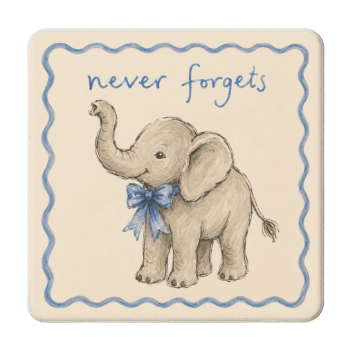 Never Forgets - personalised beer coaster by Ms Doodle