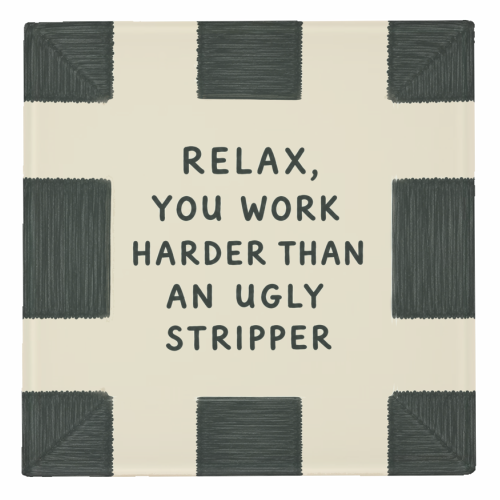 Relax - personalised beer coaster by Ms Doodle