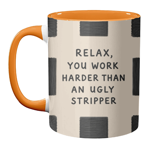 Relax - unique mug by Ms Doodle