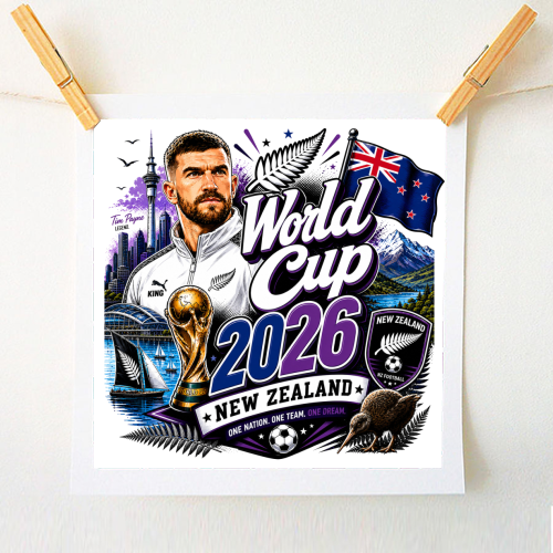 World Cup - New Zealand - A1 - A4 art print by Lilly Rose