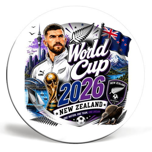 World Cup - New Zealand - ceramic dinner plate by Lilly Rose