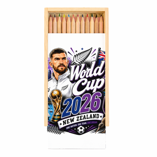World Cup - New Zealand - Coloured Pencils with Box by Lilly Rose