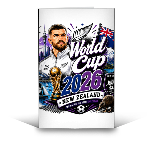 World Cup - New Zealand - funny greeting card by Lilly Rose
