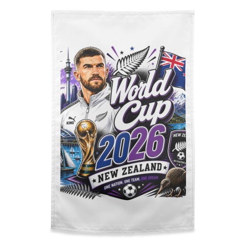 World Cup - New Zealand - funny tea towel by Lilly Rose