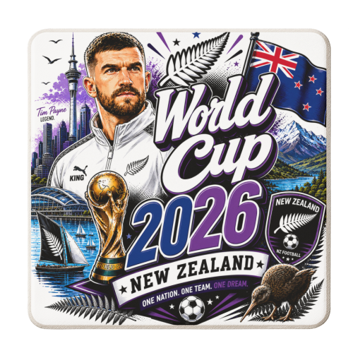 World Cup - New Zealand - personalised beer coaster by Lilly Rose