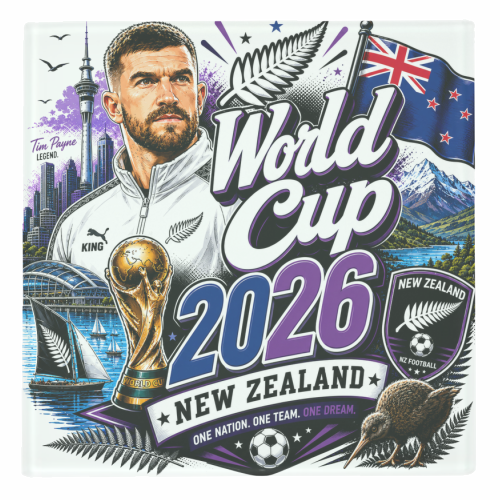 World Cup - New Zealand - personalised beer coaster by Lilly Rose