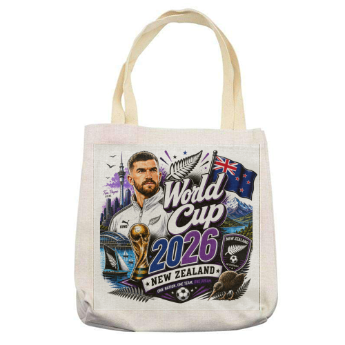 World Cup - New Zealand - printed canvas tote bag by Lilly Rose