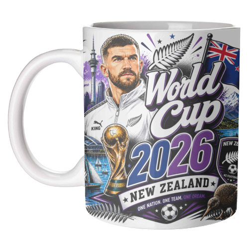 World Cup - New Zealand - unique mug by Lilly Rose