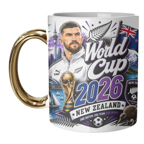 World Cup - New Zealand - unique mug by Lilly Rose