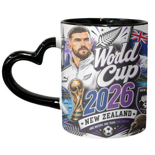 World Cup - New Zealand - unique mug by Lilly Rose