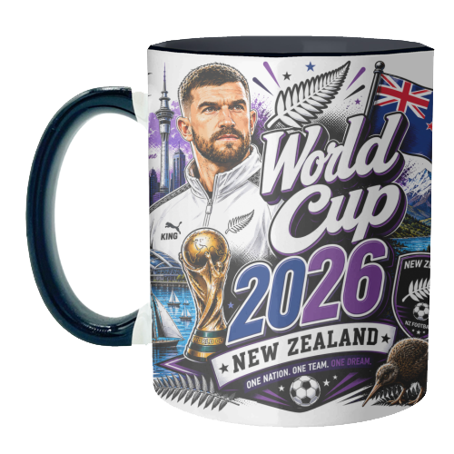 World Cup - New Zealand - unique mug by Lilly Rose