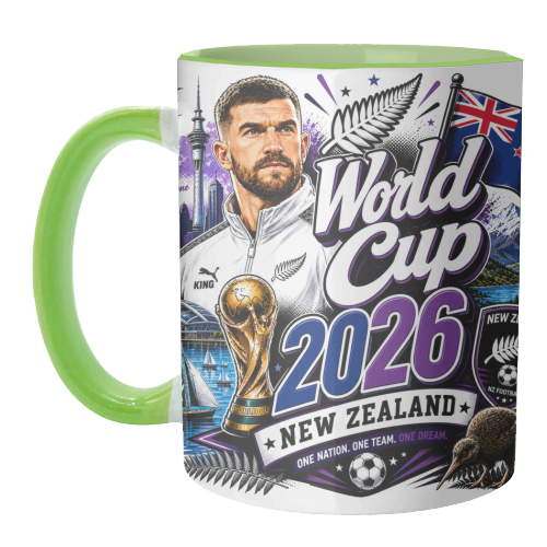 World Cup - New Zealand - unique mug by Lilly Rose