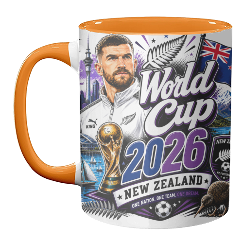 World Cup - New Zealand - unique mug by Lilly Rose