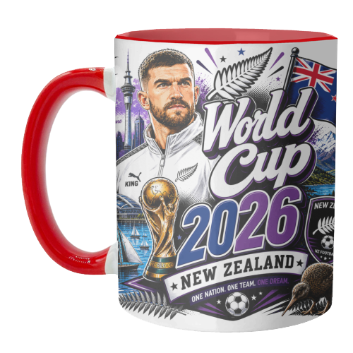 World Cup - New Zealand - unique mug by Lilly Rose