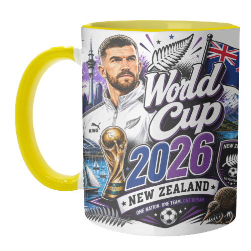 World Cup - New Zealand - unique mug by Lilly Rose