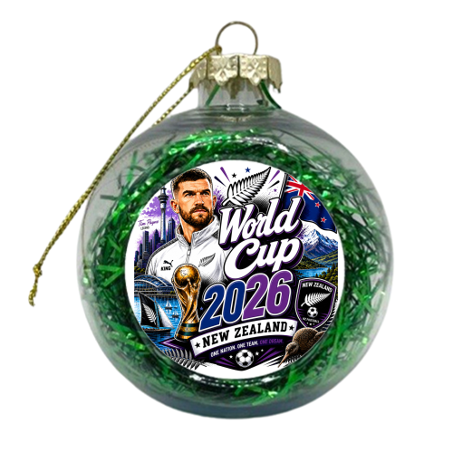 World Cup - New Zealand - xmas bauble by Lilly Rose
