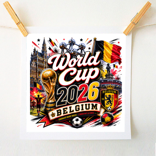 World Cup - Belgium - A1 - A4 art print by Lilly Rose