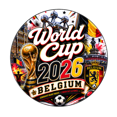 World Cup - Belgium - Circle Sticker by Lilly Rose