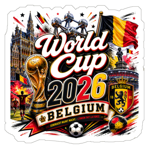 World Cup - Belgium - Die Cut Sticker by Lilly Rose