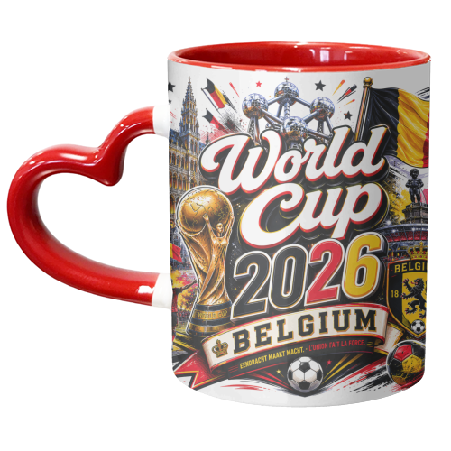 World Cup - Belgium - unique mug by Lilly Rose