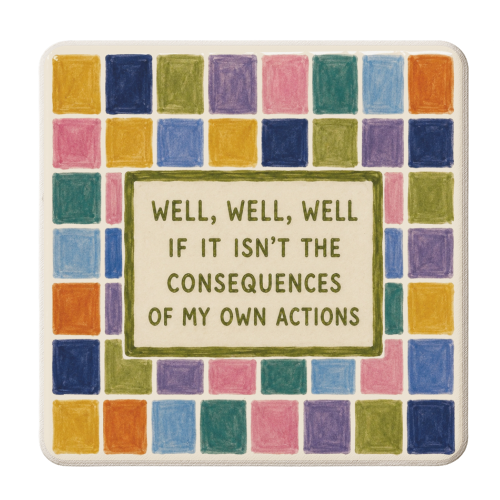 Well, Well, Well. - personalised beer coaster by Ms Doodle