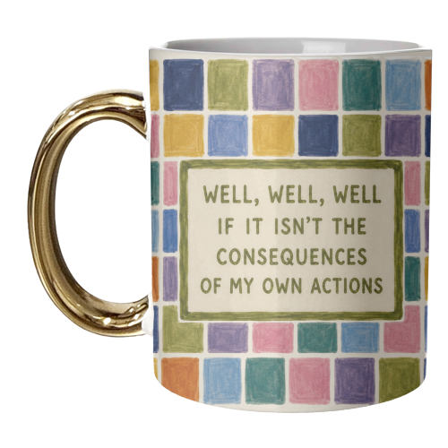 Well, Well, Well. - unique mug by Ms Doodle