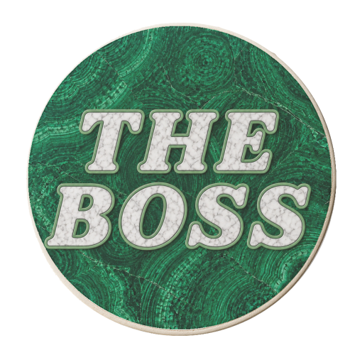 THE BOSS - personalised beer coaster by AP