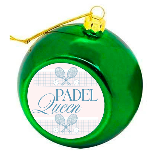 Padel Queen - colourful christmas bauble by Lilly Rose