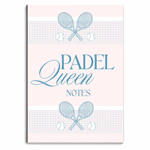 Padel Queen - personalised A4, A5, A6 notebook by Lilly Rose
