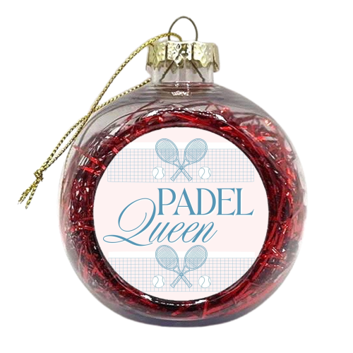 Padel Queen - xmas bauble by Lilly Rose