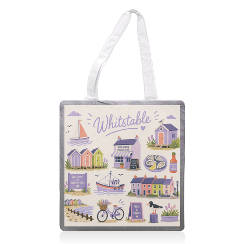 Whimsical Whitstable - printed canvas tote bag by The Yellow Box