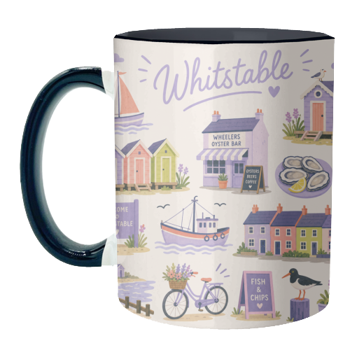 Whimsical Whitstable - unique mug by The Yellow Box