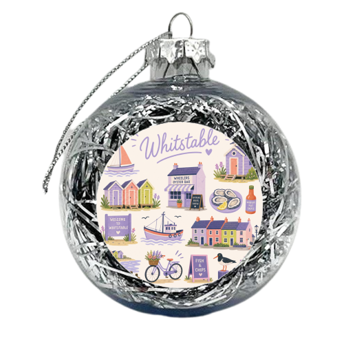 Whimsical Whitstable - xmas bauble by The Yellow Box
