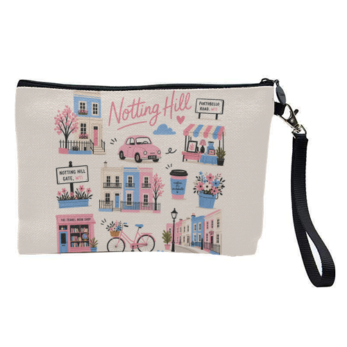 Notting Hill Illustrations! - pretty makeup bag by The Yellow Box