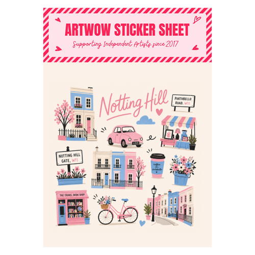 Notting Hill Illustrations! - Sticker Sheet by The Yellow Box