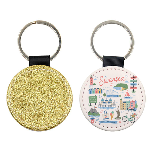 Swansea Postcard - keyring by The Yellow Box