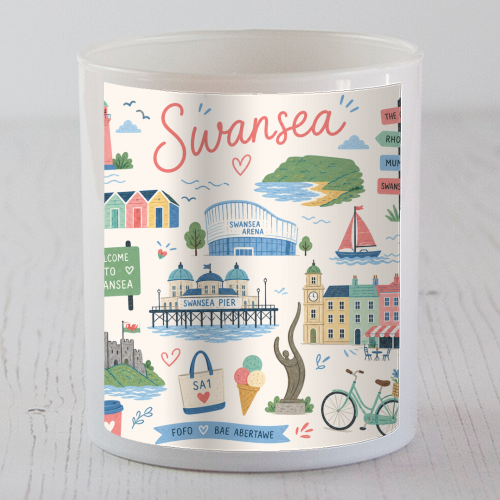 Swansea Postcard - scented candle by The Yellow Box