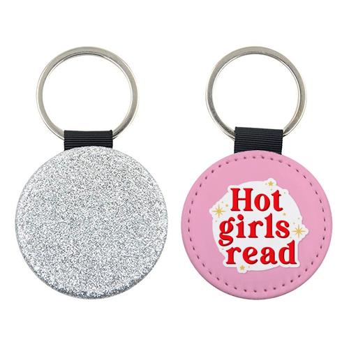 Hot Girls Read pink - keyring by The Girl Next Draw