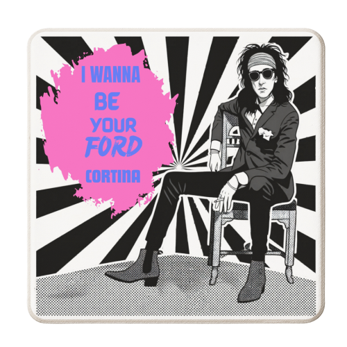 John Cooper Clarke Punk Poet - personalised beer coaster by Faith Mercer