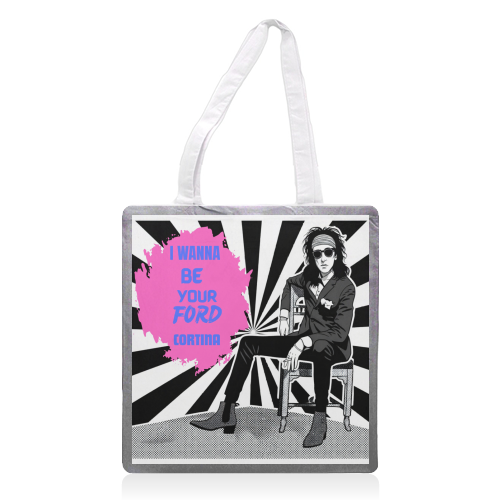 John Cooper Clarke Punk Poet - printed canvas tote bag by Faith Mercer