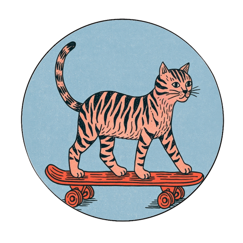 Skate Fast, Nap Later - Circle Sticker by DejaReve