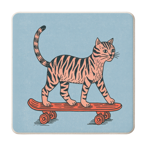 Skate Fast, Nap Later - personalised beer coaster by DejaReve