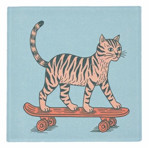 Skate Fast, Nap Later - personalised beer coaster by DejaReve