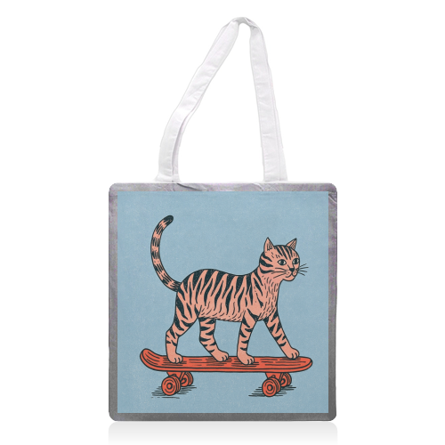 Skate Fast, Nap Later - printed canvas tote bag by DejaReve